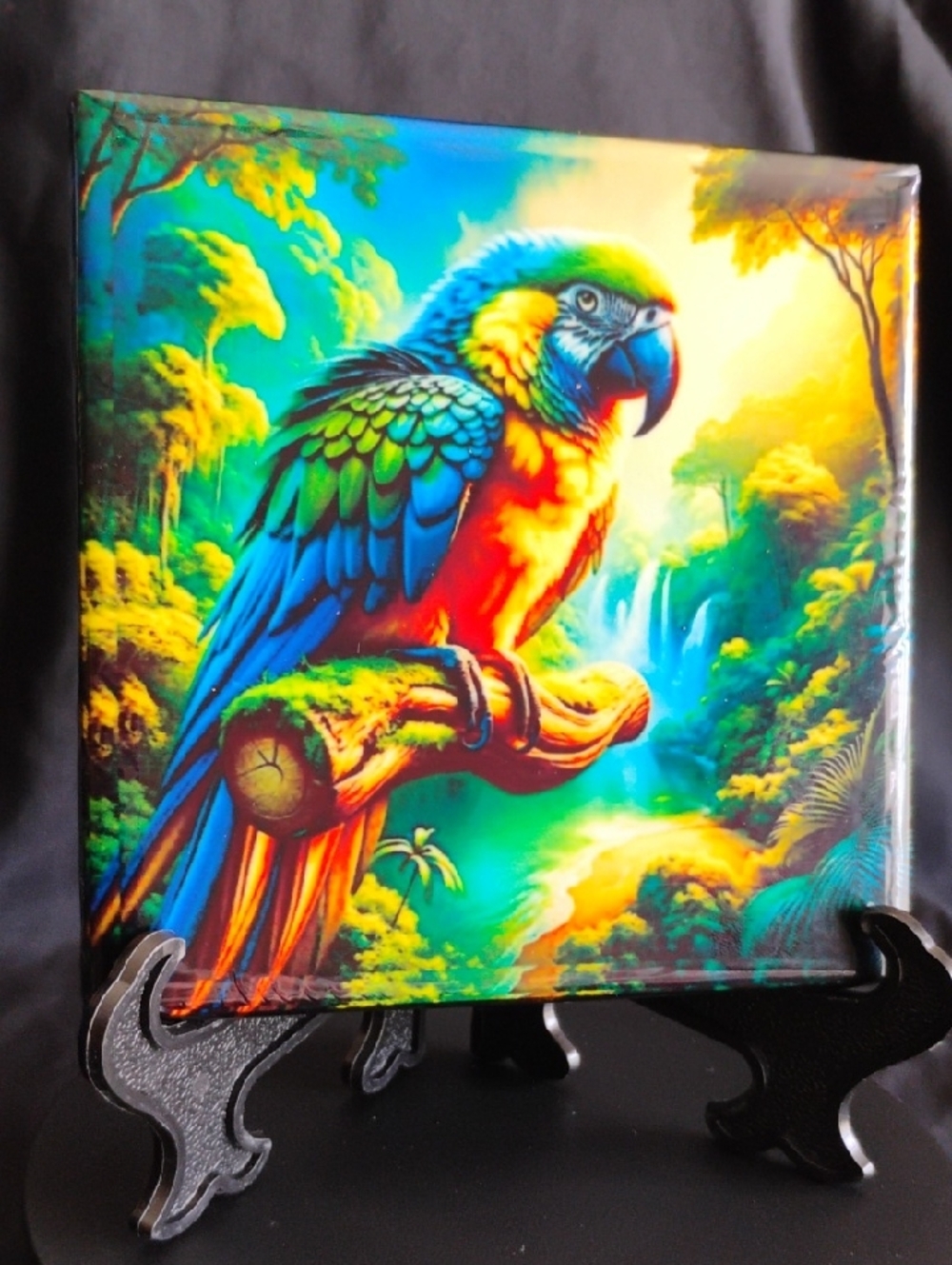 Vibrant Tropical Parrot Art